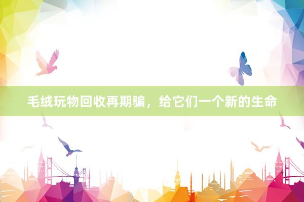 毛绒玩物回收再期骗，给它们一个新的生命